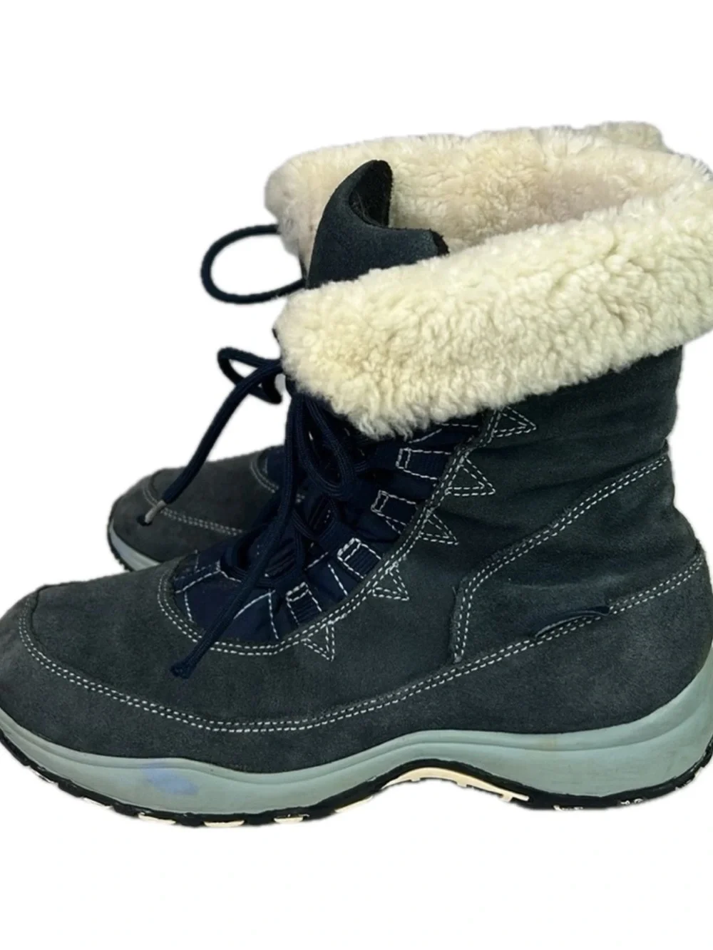 Eddie Bauer WeatherEdge Waterproof Suede Winter Sherpa Boots